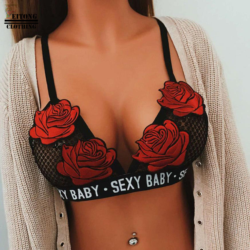 Sexy Baby Lace Rose Bralette Bra – Vipactivewear